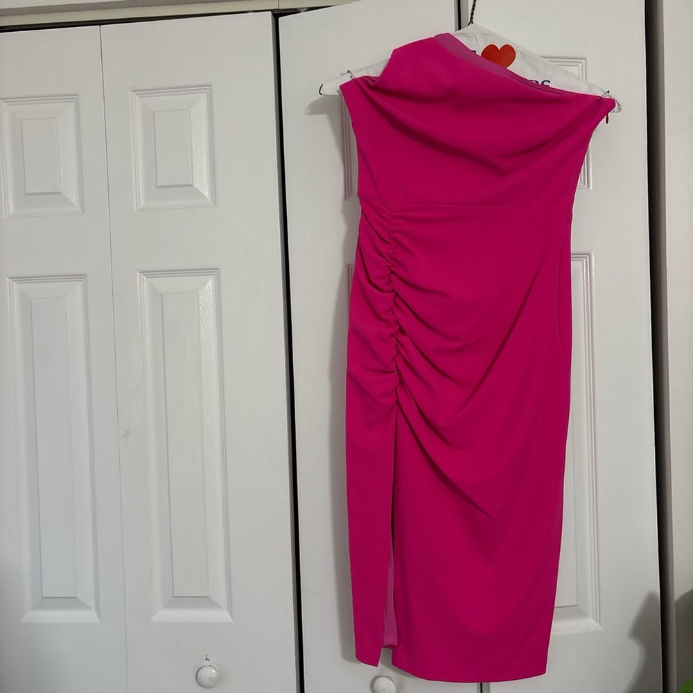 Hot Pink midi dress